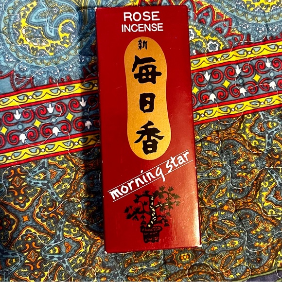 🌹 Rose Incense Morning Star box of 150 Japan made holder included inside box - Picture 1 of 6